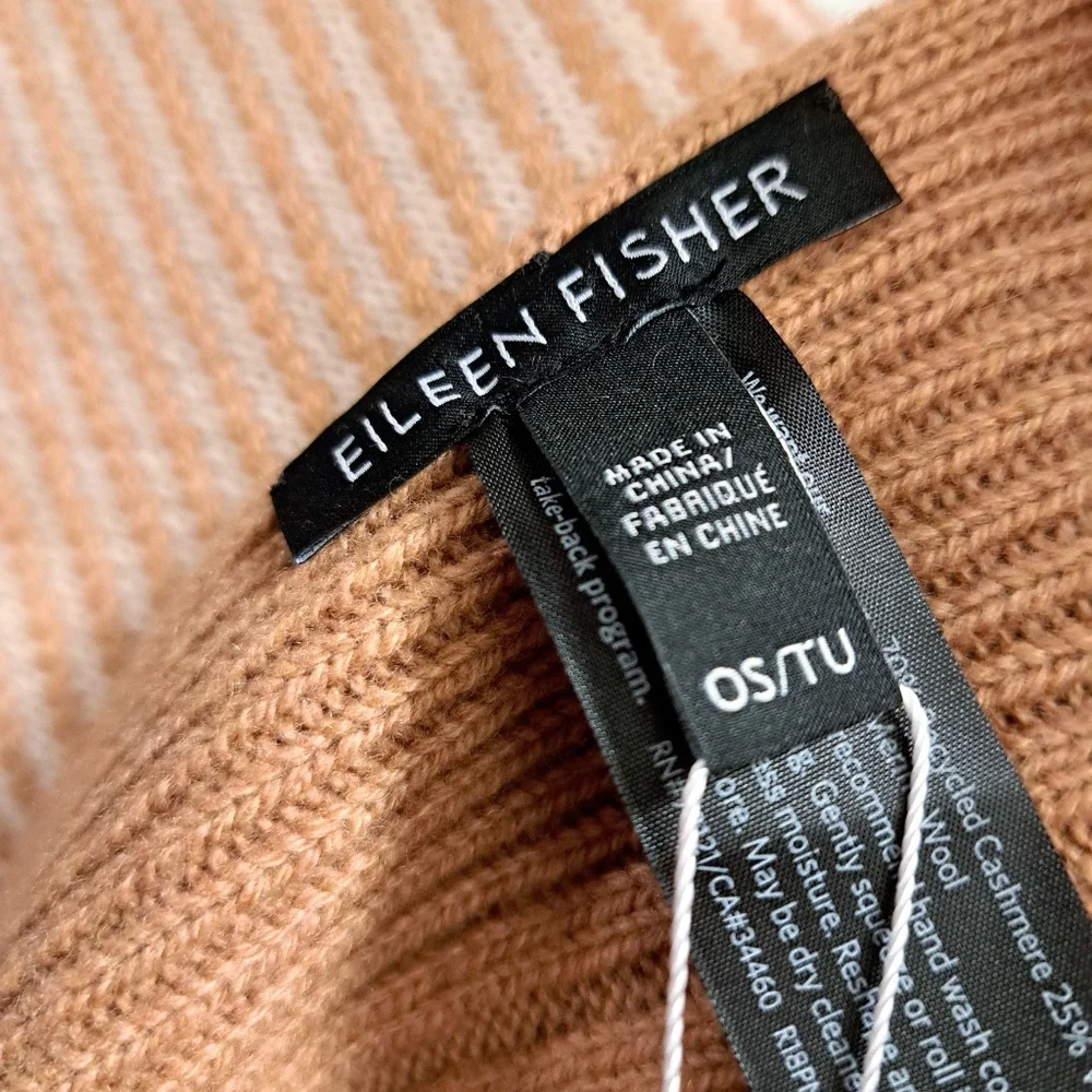 Eileen Fisher Cashmere & Merinos Wool Scarf New with Tag